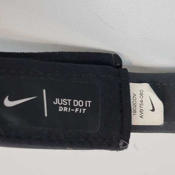 Nike Adult Unisex Golf Visor Black‎ Embroidery Adjustable Dri-Fit Just Do It - Picture 8 of 9